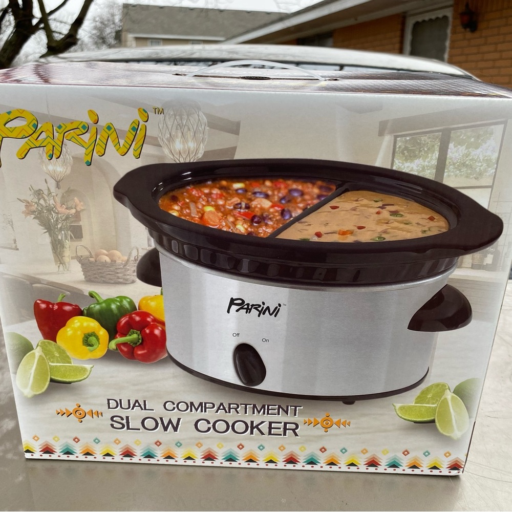 Parini Brand Dual Compartment Slow Cooker ( 16 oz each side)